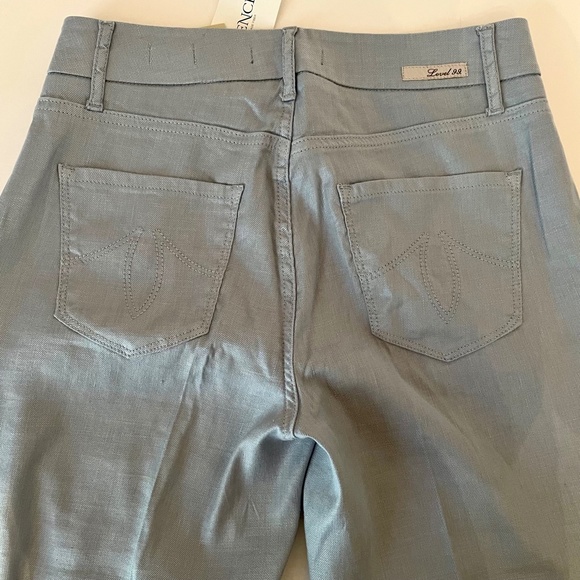 Level 99 Tanya High Rise Linen Pant 34 inseam Sky Blue - Picture 8 of 14